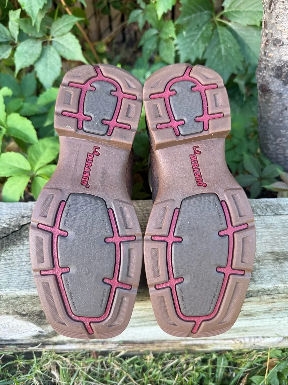 Durango Kids Brown and White Western Boots with Flag Accent